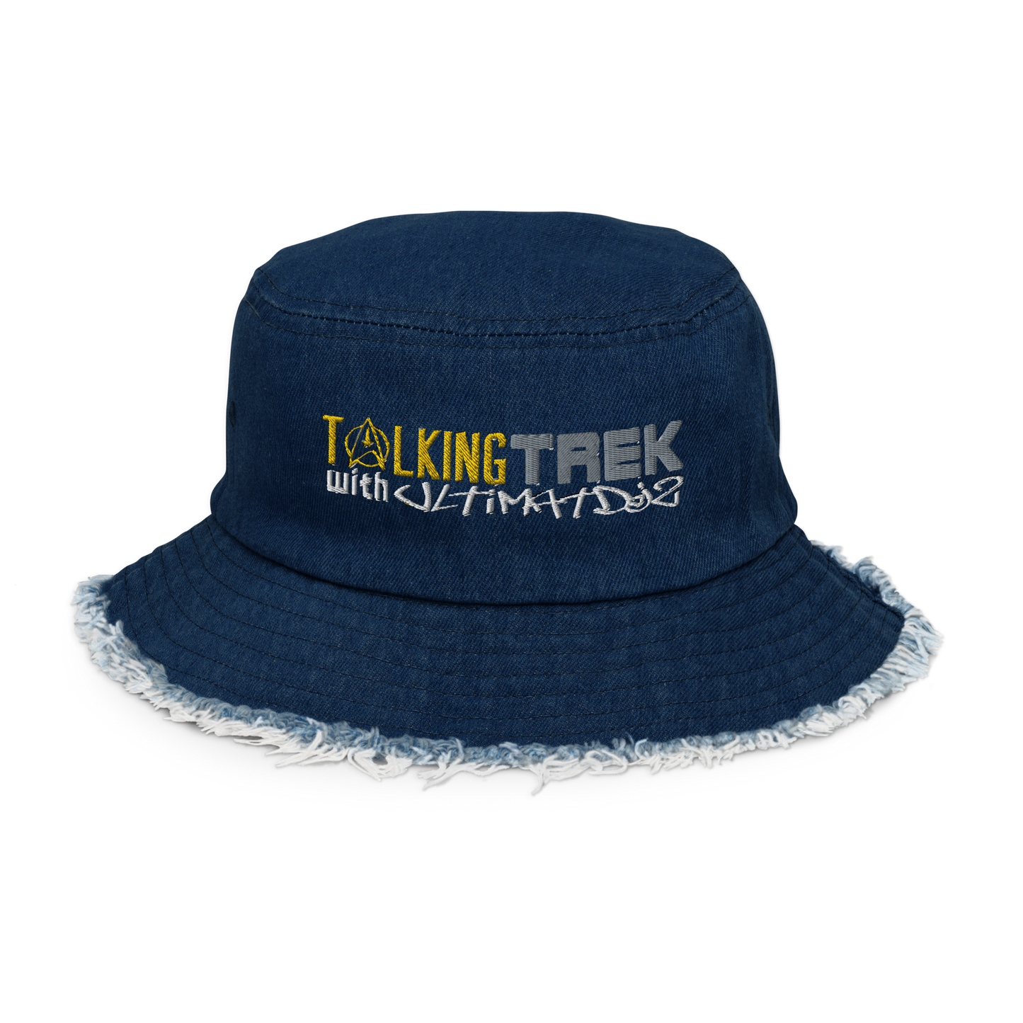 Talking Trek with UltimatDJz - Distressed denim bucket hat