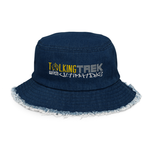 Talking Trek with UltimatDJz - Distressed denim bucket hat