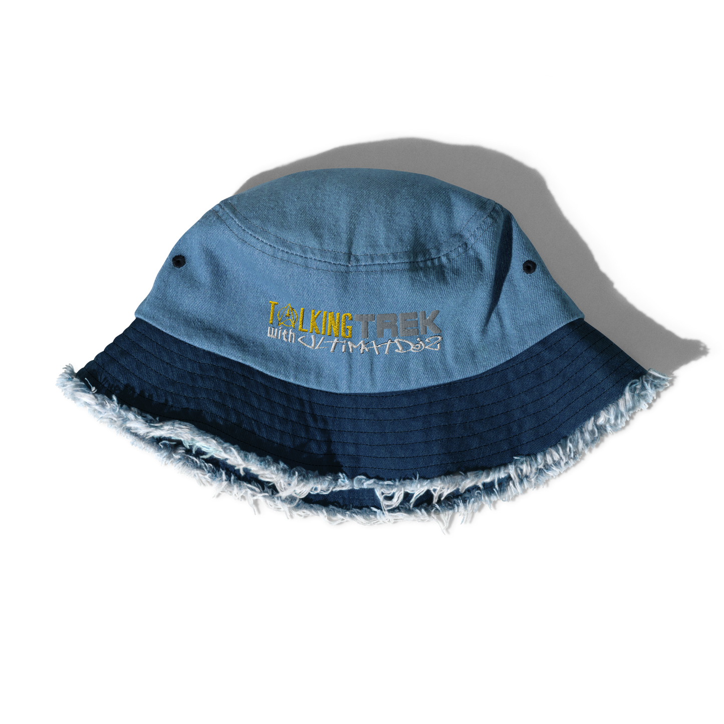 Talking Trek with UltimatDJz - Distressed denim bucket hat